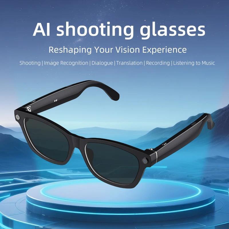 Discover the Revolutionary Features of New AI Smart Glasses 800W HD Camera 1200P Video Recorder Waterproof Music Al Voice Translation Identify Pictures Smart Glasses