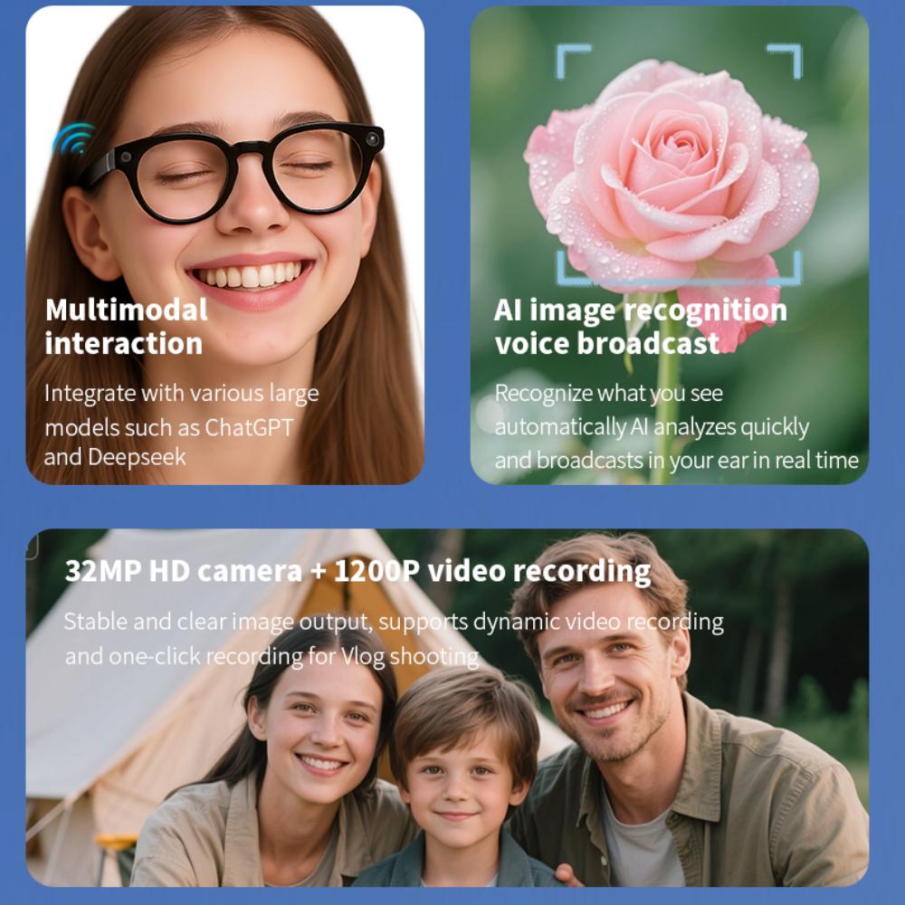 Why Smart AI Glasses V03 HD Camera 1080P Video Photo Recorder Al Image Recognition Voice Translation WiFi Bluetooth Call Sunglasses is Changing the Game in 2024