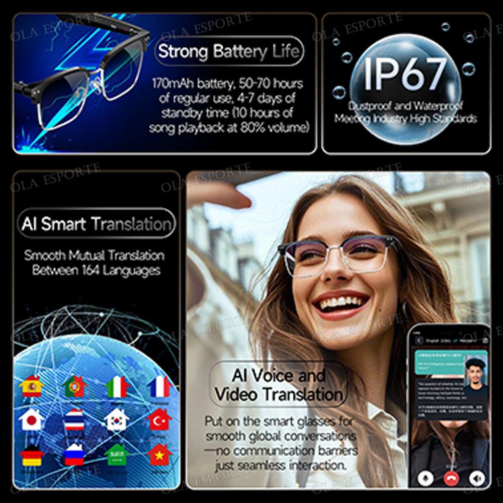 5 Surprising Benefits of Using Fashion Smart Glasses Bluetooth call Voice Assistant Music Playback AI Intelligent Translation Glasses 170mAh Long Battery Life