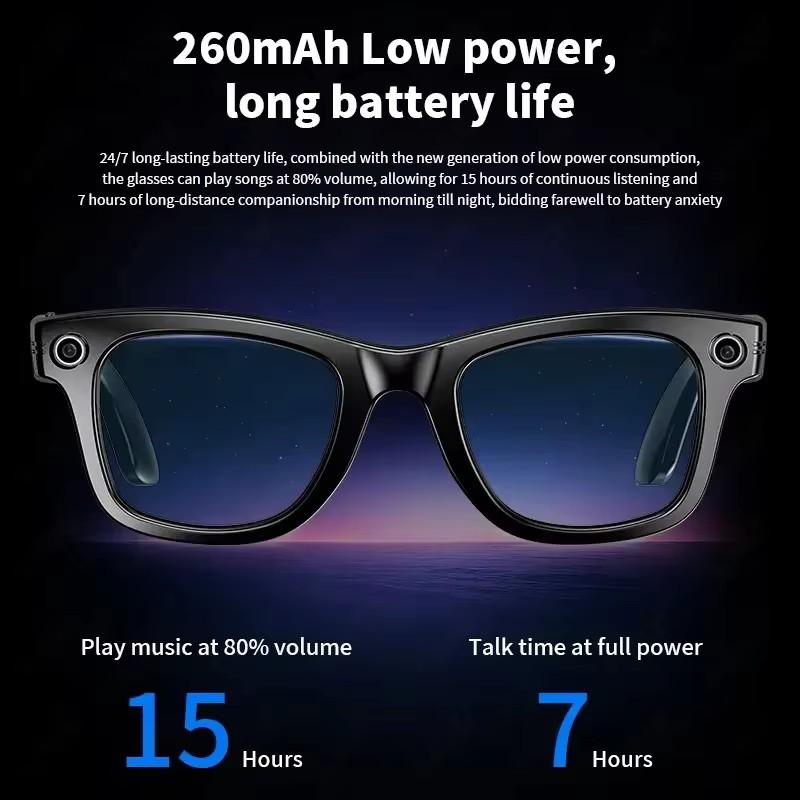 AI Smart Glasses 8K HD Photochromic Multifunction Translate Camera Glasse Bluetooth Call Voice Assistant Music Player Sunglasses