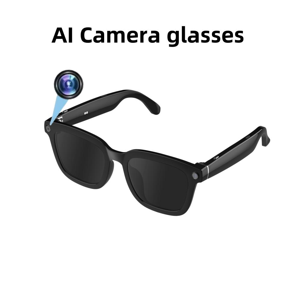 AI Smart Glasses Voice Assistant Translation 500W 1080P Camera Bluetooth Call Outdoor Sports Headsets Sunglasses For Men Women