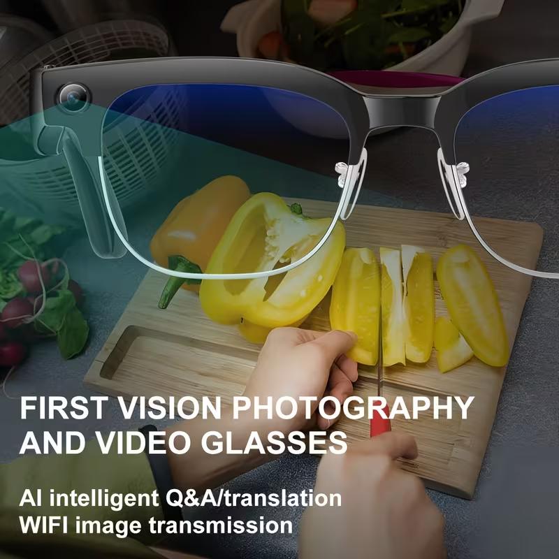Unboxing and Review: The New Business 4K HD Color Change AI Smart Glasses 800W Pixel Camera 1080P Video AI Chat Music Player Call AI Sports Glasses Men Experience