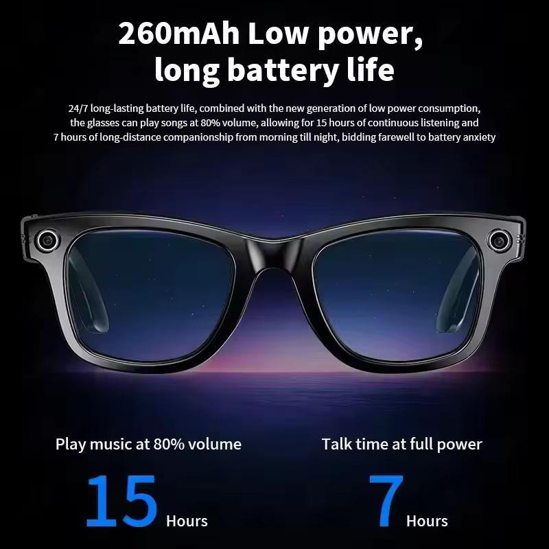 2025 NEW 800W Pixel UHD Camera Smart Glasses Video Recording AI Photo Recognition Answer Translation Bluetooth Call Sunglasses