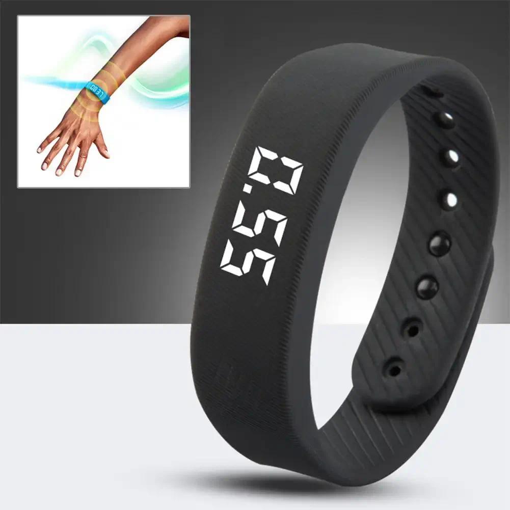LED Digital Smart Bracelet Waterproof Smart Clock Smartband Vibration Alarm Reminder with Running Pedometer Monitor Smart Band