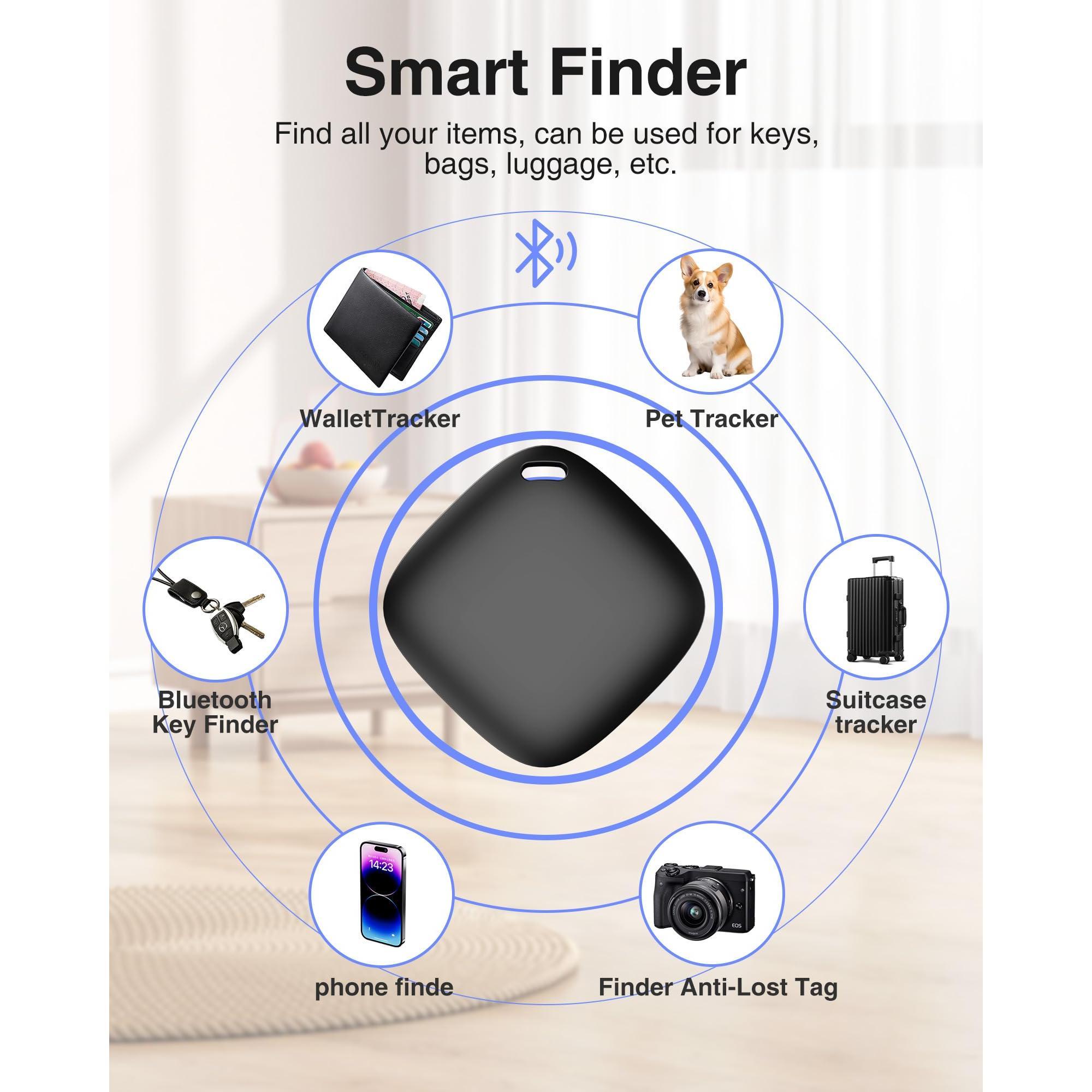 Bluetooth GPS tracker, designed for air tag replacement, compatible with Apple's Find My app for locating bags, bottles, wallets, bicycles, keys, MFI finder, smart tags vs Competitors: Which One Should You Choose?