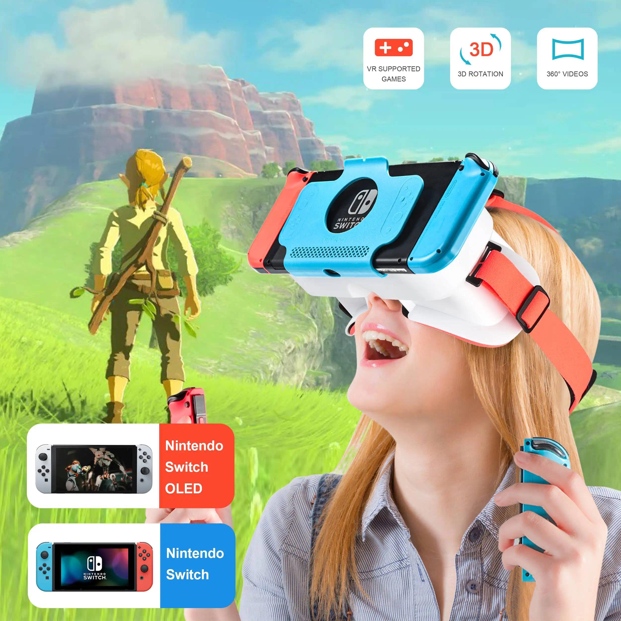 Unboxing and Review: The VR Glasses for Nintendo Switch OLED 3D Glasses Virtual Reality Movies for Switch Game Headset Adjustable Big Lens VR Glasses Experience