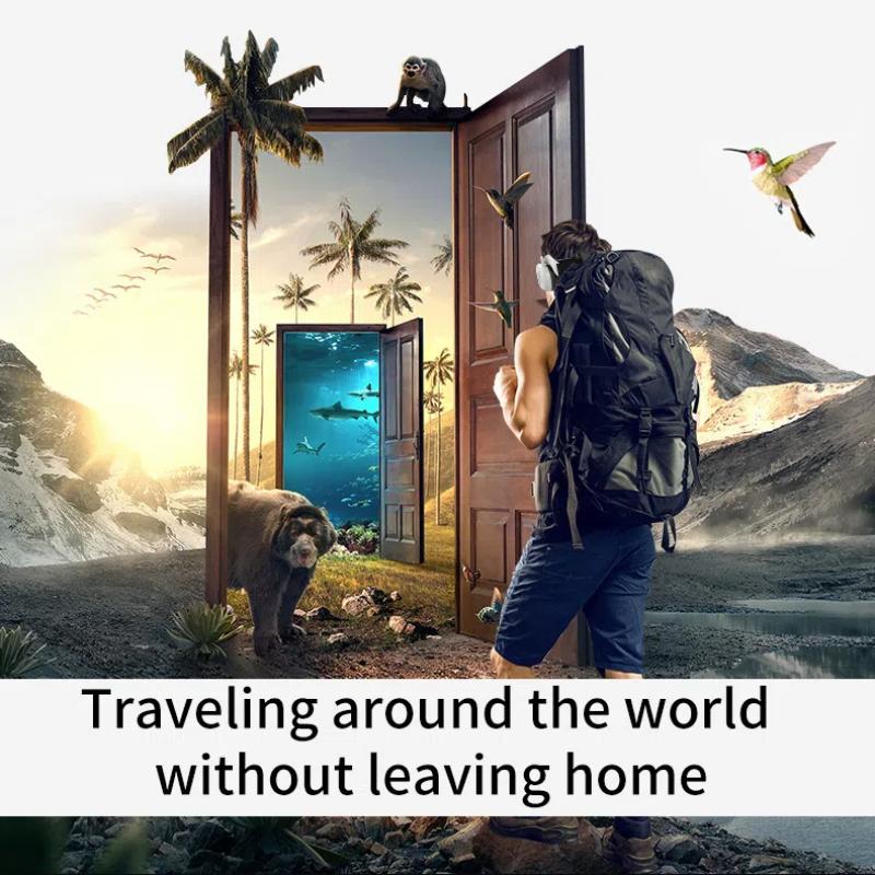 VR Glasses 3D Virtual Reality Glasses Stereo Headset Version for 5.5-7 Inch Mobile Phones, Support Joystick